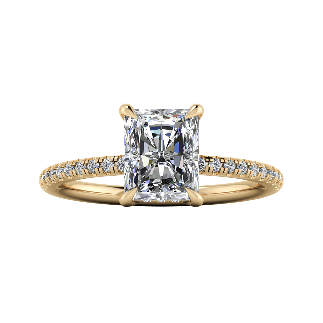 Radiant Cut Diamond The Radiant Whisper with Pave – Couture