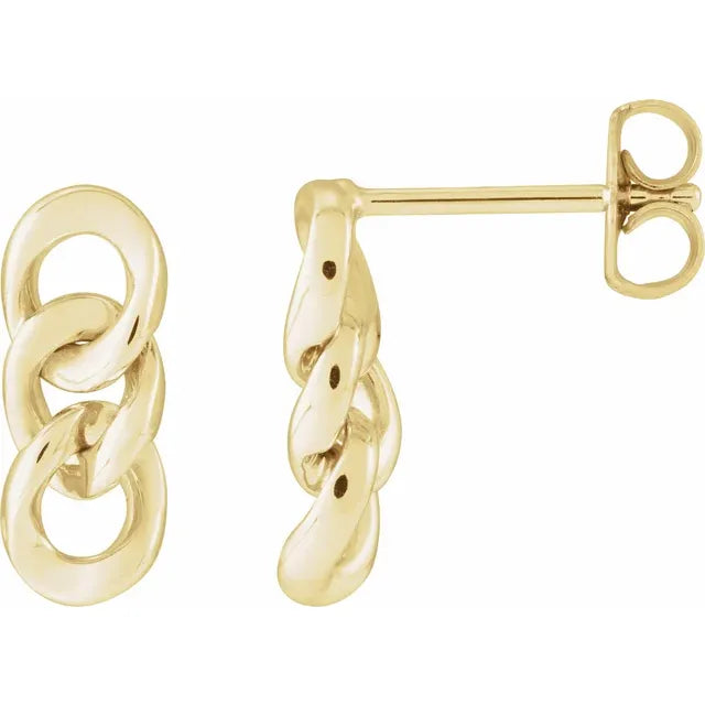 Curb Chain Link Earrings