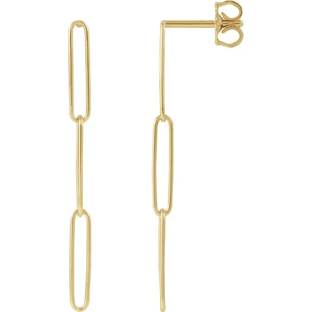 Paperclip-Style Earrings