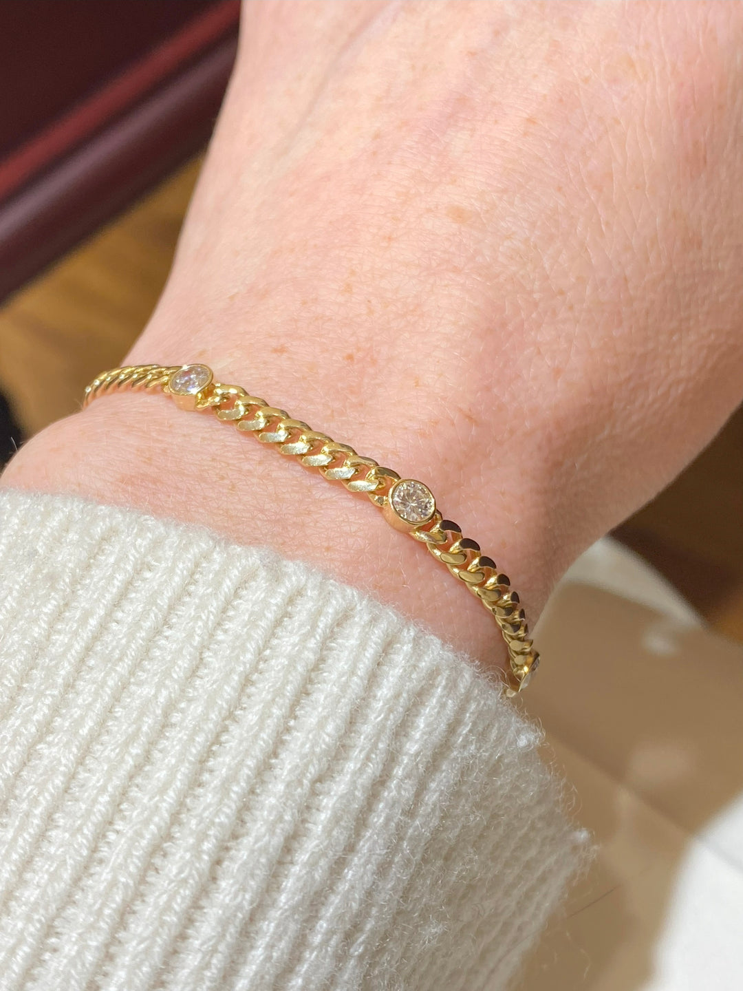 Elegant Gold Diamond Bracelet