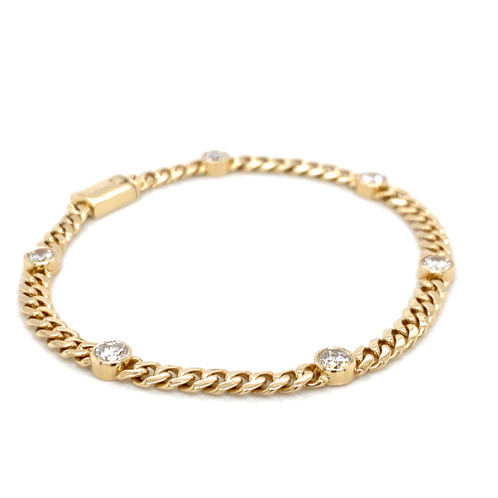 Elegant Gold Diamond Bracelet