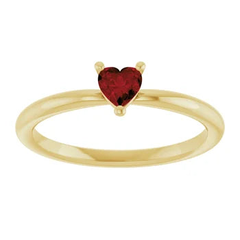 Heart Solitaire Ring