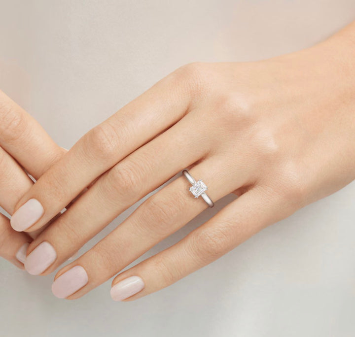 Solitaire, Emerald-Cut Engagement Ring