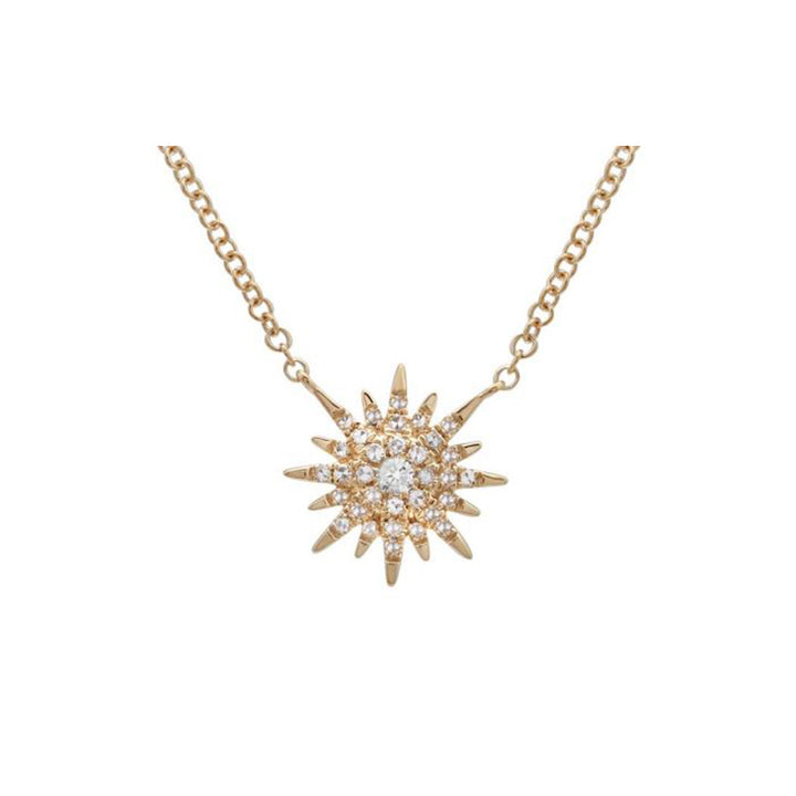 Gold Starburst Diamond Necklace