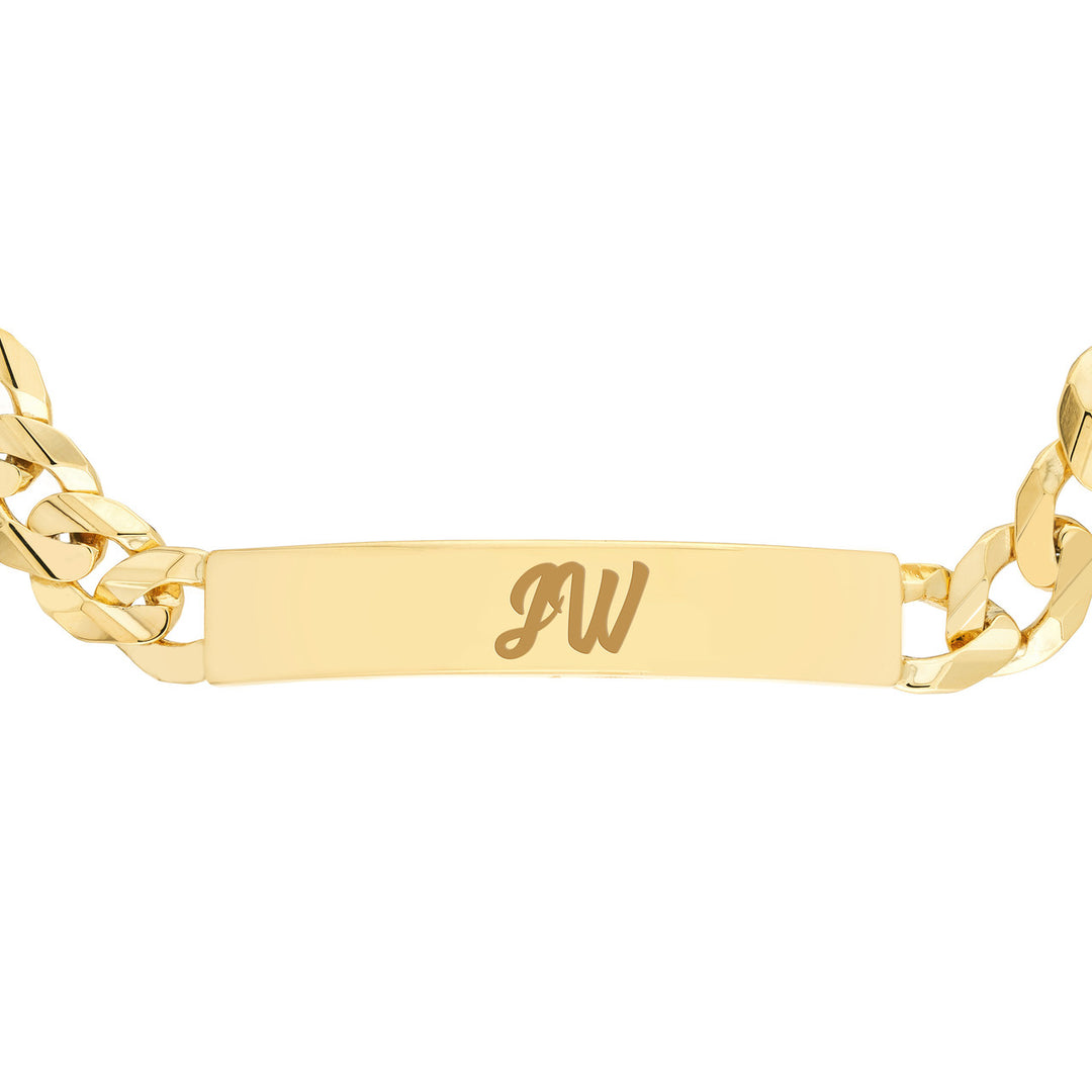 8.5mm Men's Engravable Initial ID Bracelet