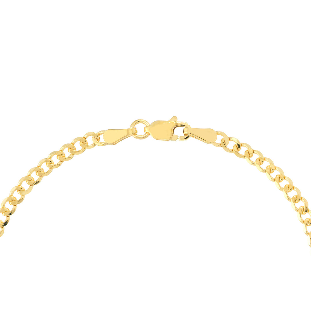 Diamond Duo Stations on Curb Chain Bracelet