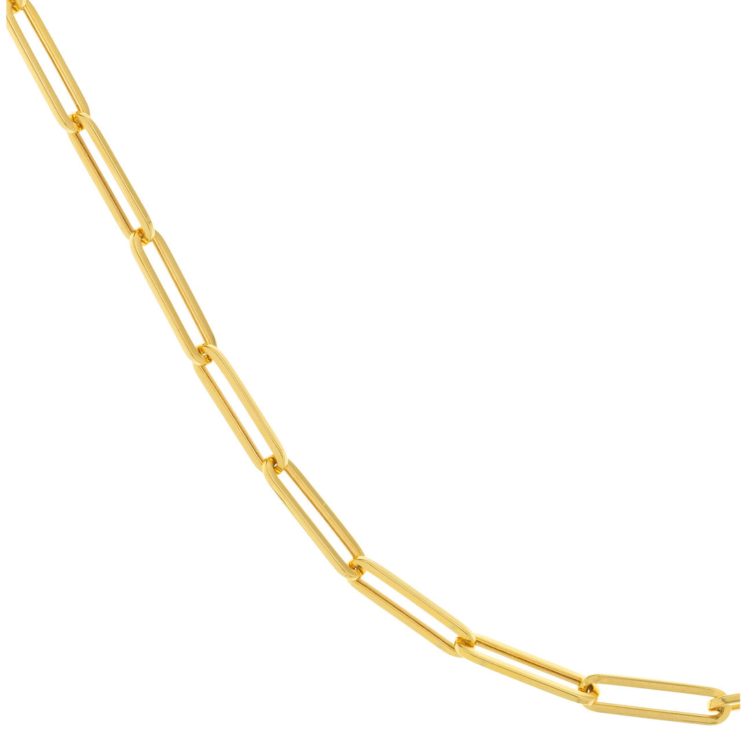 3.95mm Paper Clip Split Chain with Pear Lock