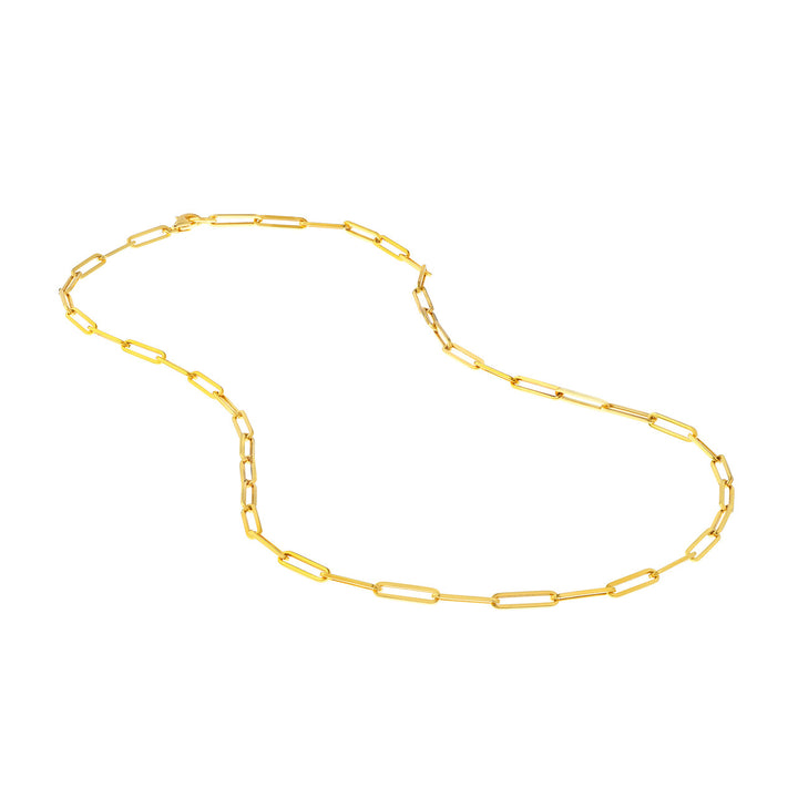 3.95mm Paper Clip Split Chain with Pear Lock