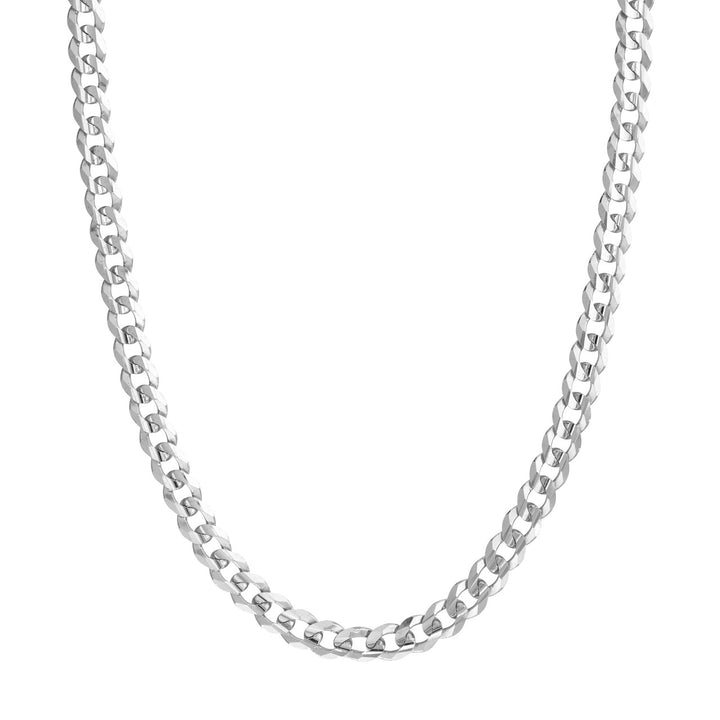 Sterling Silver 8.4mm Concave Open Curb Chain