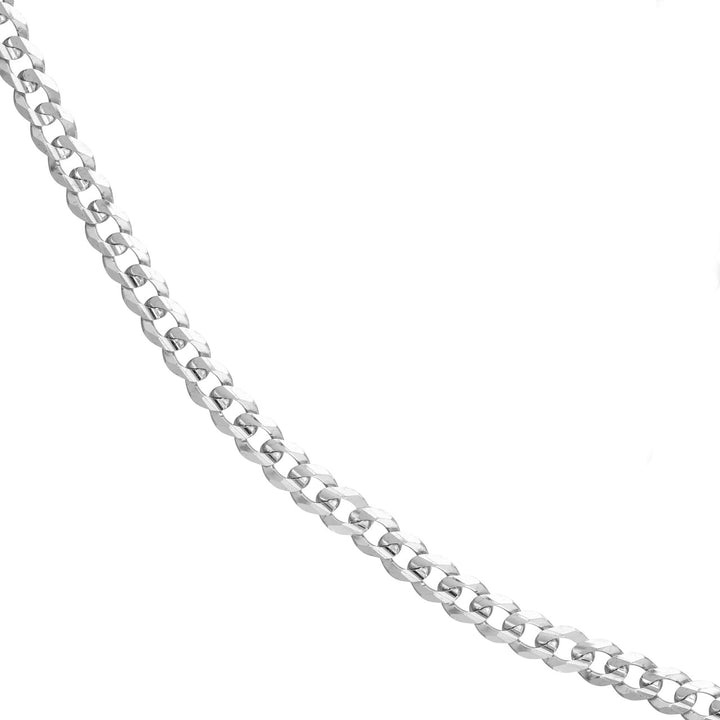 Sterling Silver 8.4mm Concave Open Curb Chain