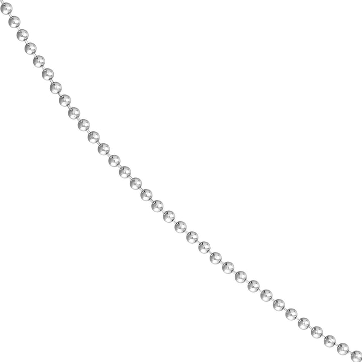 Sterling Silver 1.5mm Bead Chain with Lobster Lock