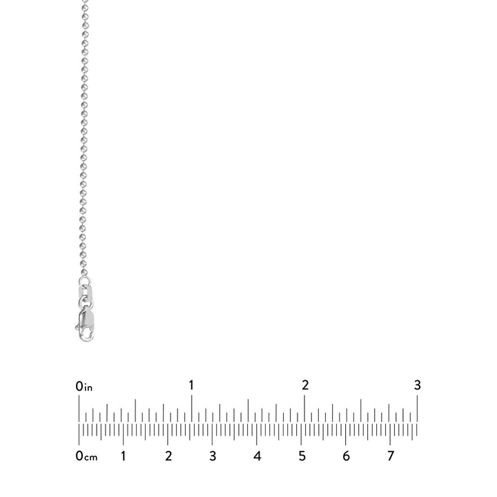 Sterling Silver 1.5mm Bead Chain with Lobster Lock