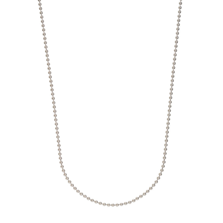 Sterling Silver 2mm Bead Chain with Lobster Lock