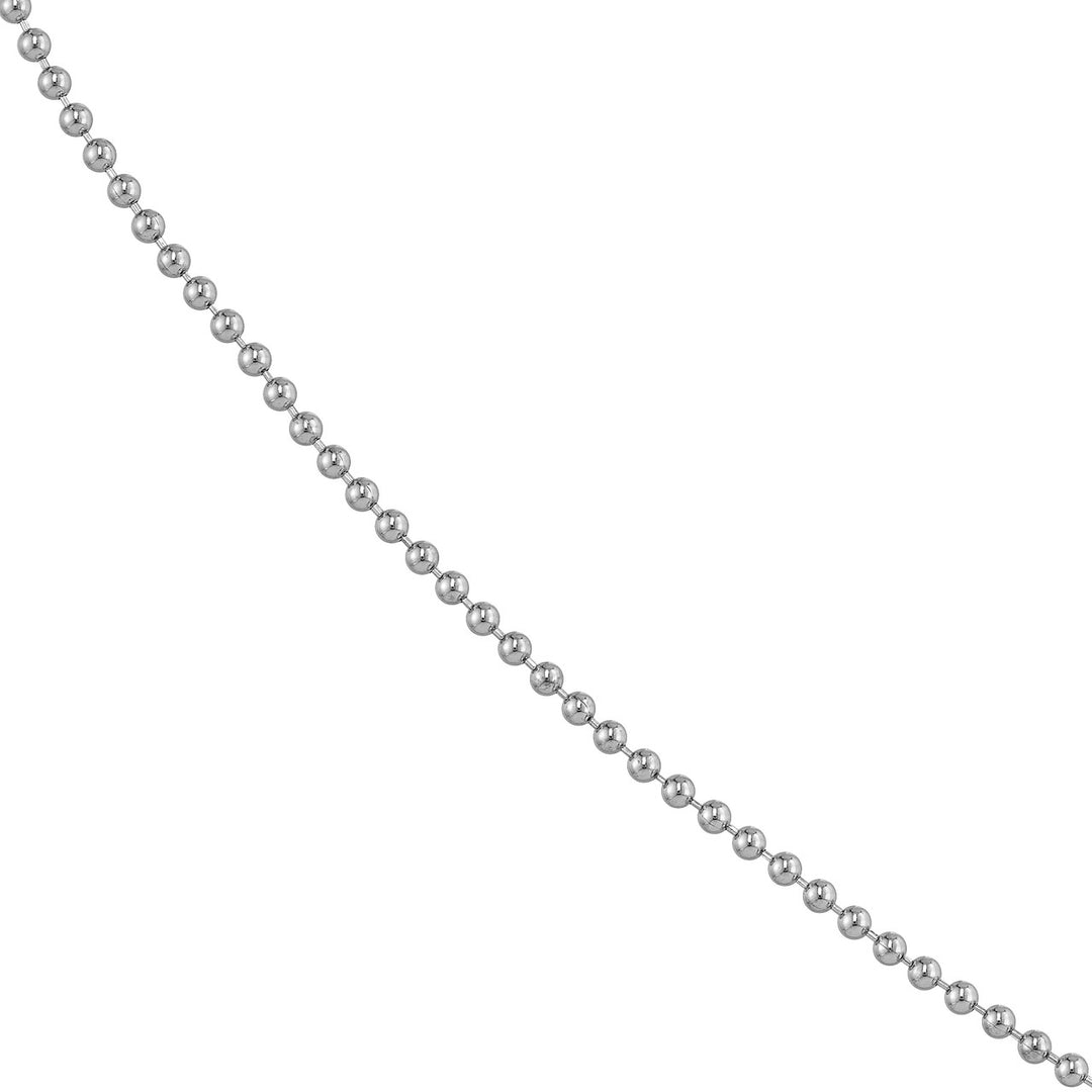 Sterling Silver 2mm Bead Chain with Lobster Lock