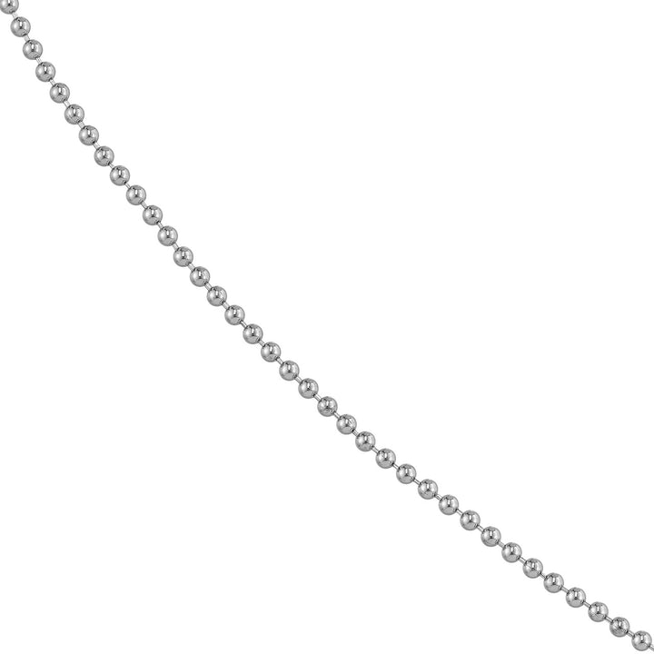 Sterling Silver 2mm Bead Chain with Lobster Lock