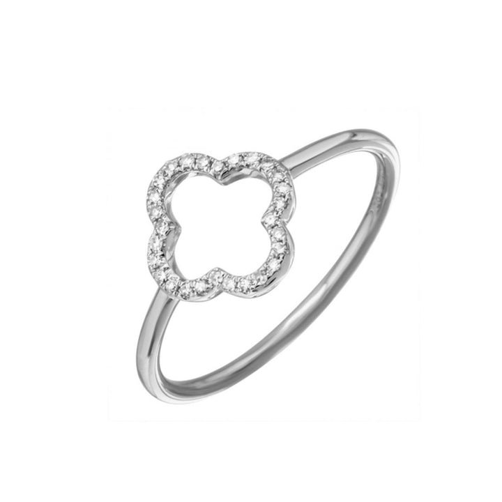 Open Clover Diamond Ring