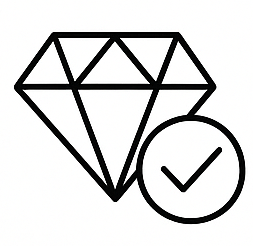 Ethically sourced diamonds icon