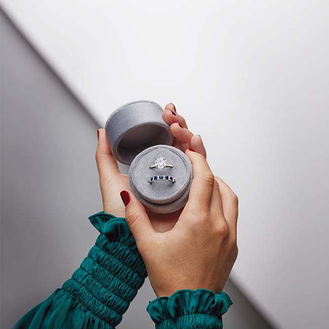 Custom diamond engagement ring handcrafted in New York City by Couture Jewelry.