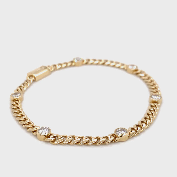 Elegant Gold Diamond Bracelet