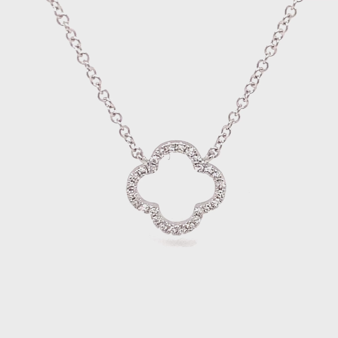 Open Clover Diamond Necklace