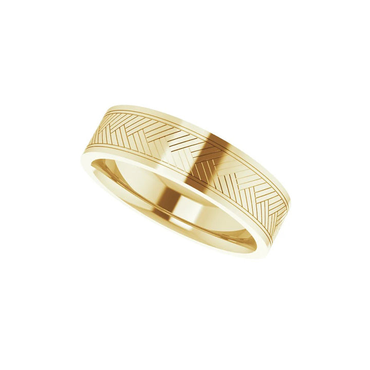 6MM Patterned Wedding Band