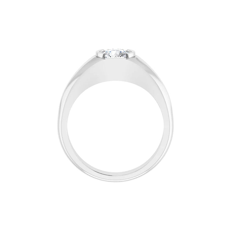 1CT Natural Round Diamond Men's Ring