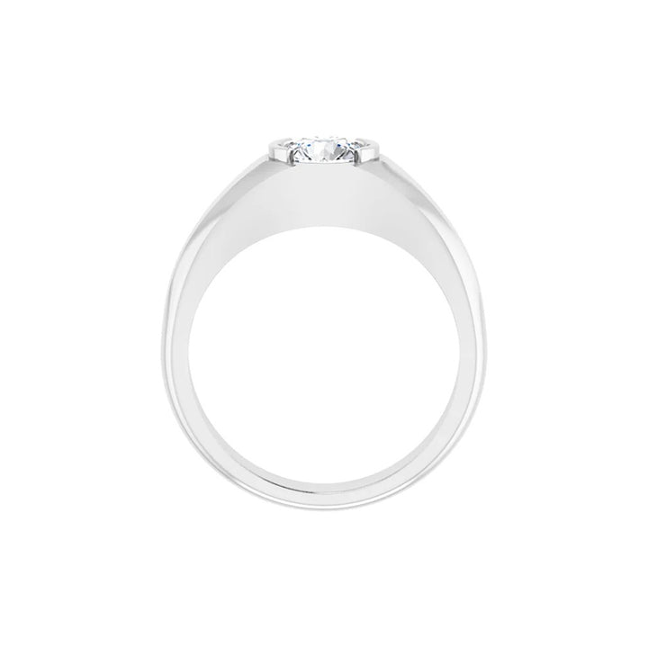 1CT Natural Round Diamond Men's Ring