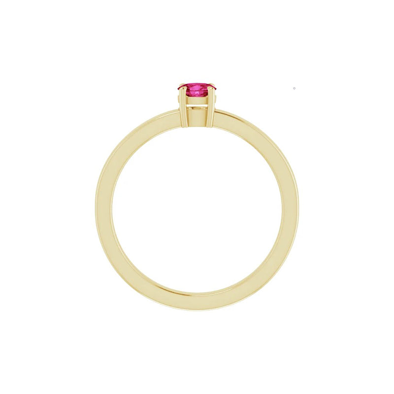 Oval Ruby Stackable Ring