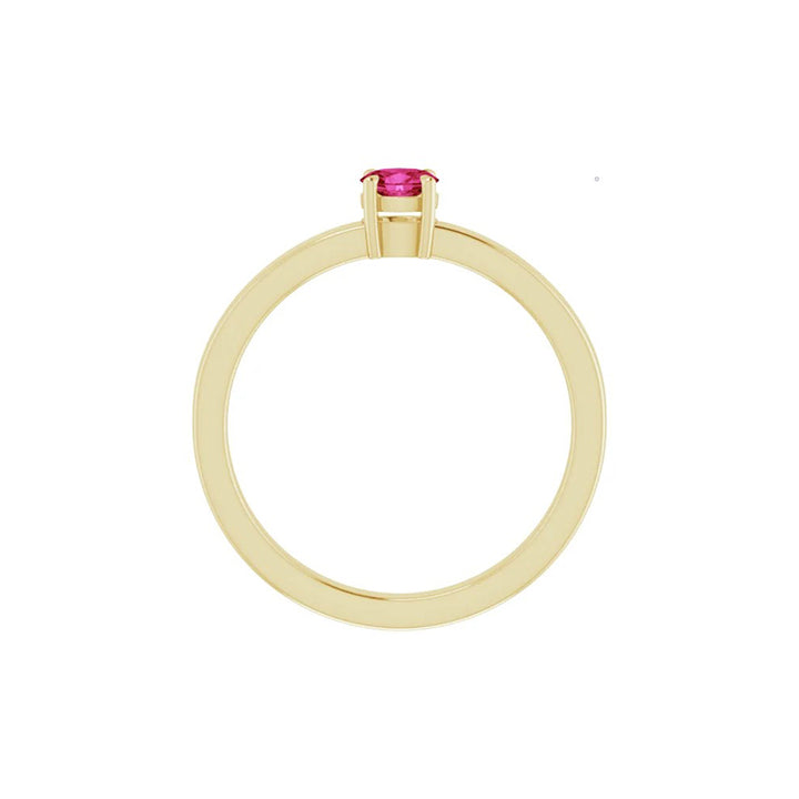 Oval Ruby Stackable Ring