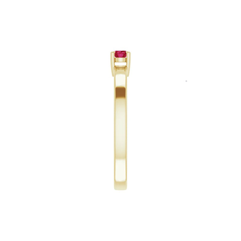 Oval Ruby Stackable Ring