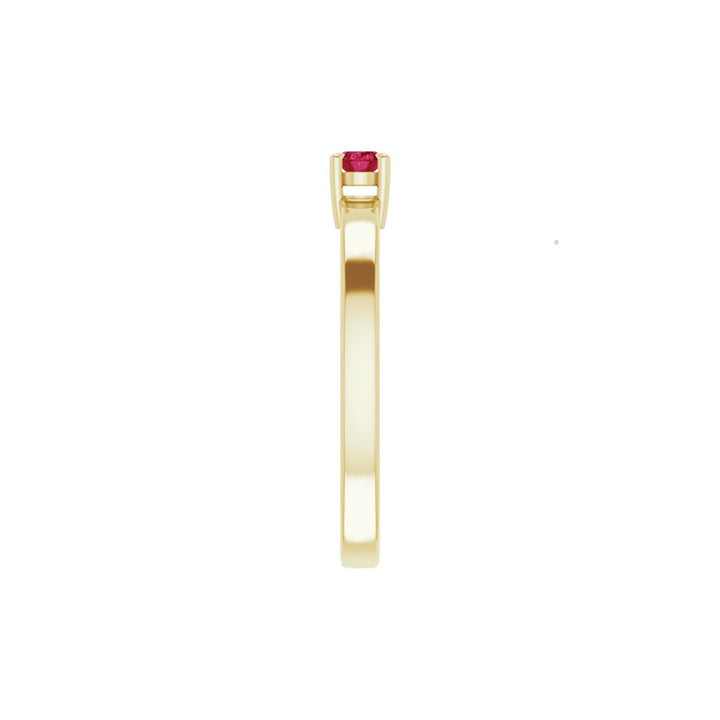 Oval Ruby Stackable Ring