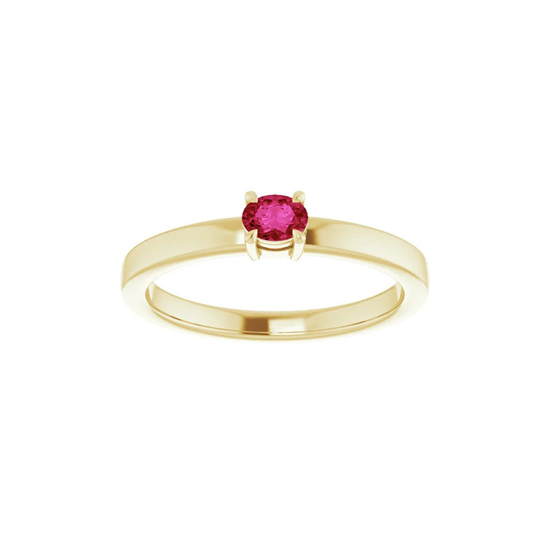 Oval Ruby Stackable Ring