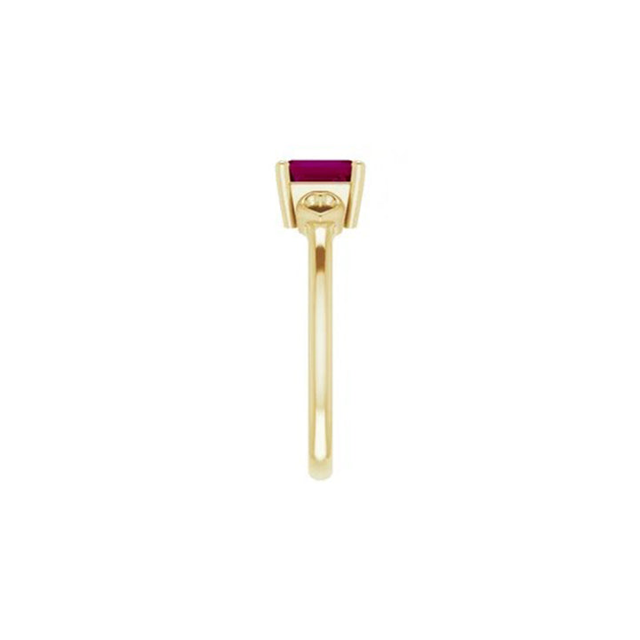 Emerald Cut Garnet Rhodolite Ring