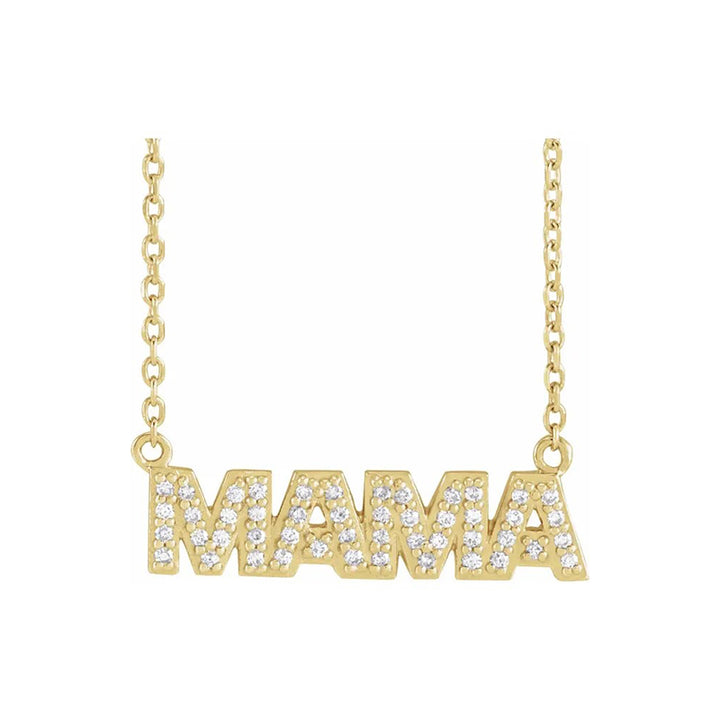 Natural Diamond "Mama" 18" Necklace