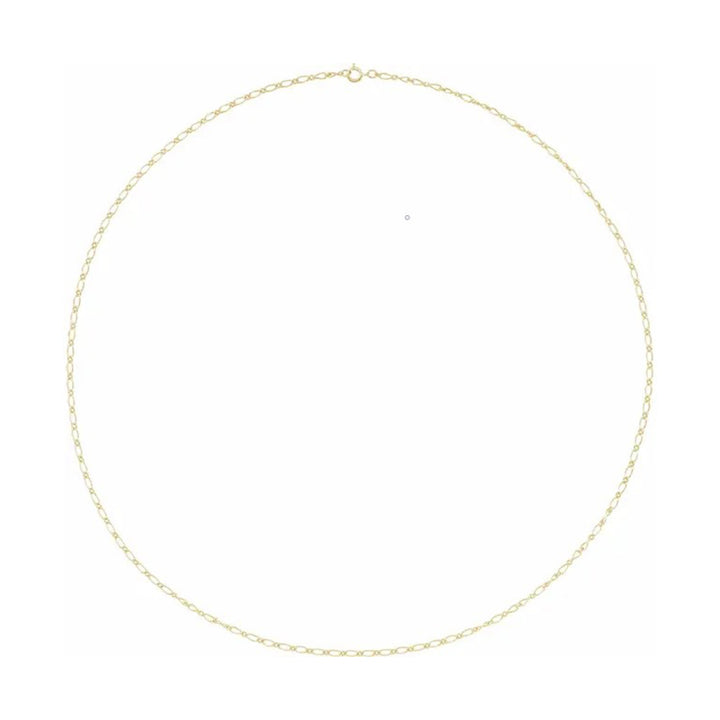 14K Yellow 1.5 mm Figaro 18" Chain