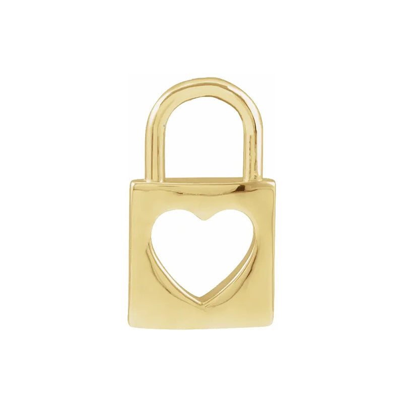 Cutout Heart Lock Pendant