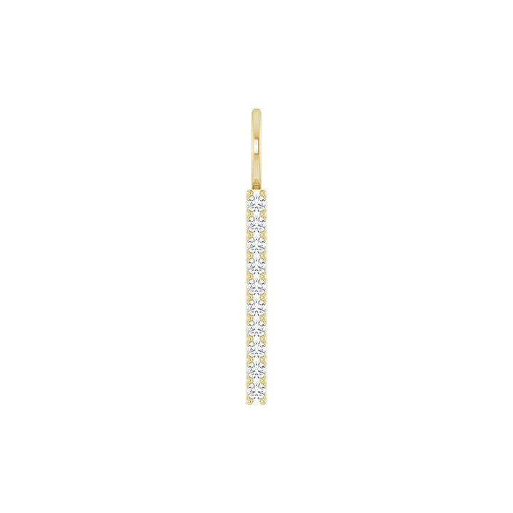 Natural Diamond Vertical Bar Charm/Pendant