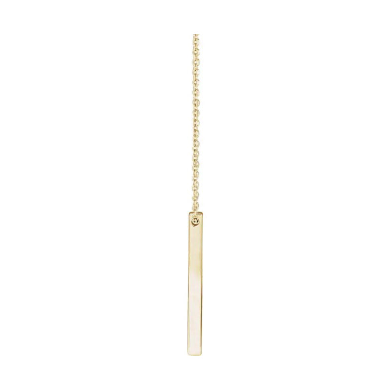 Engravable Four-Sided Vertical Bar Necklace