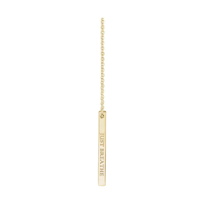 Engravable Four-Sided Vertical Bar Necklace