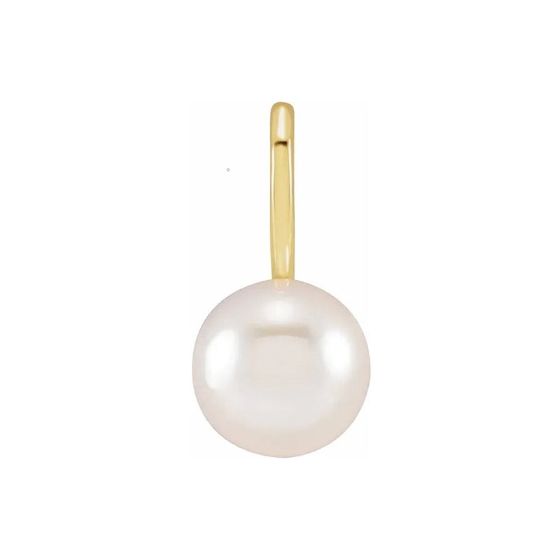 Cultured White Akoya Pearl Charm/Pendant