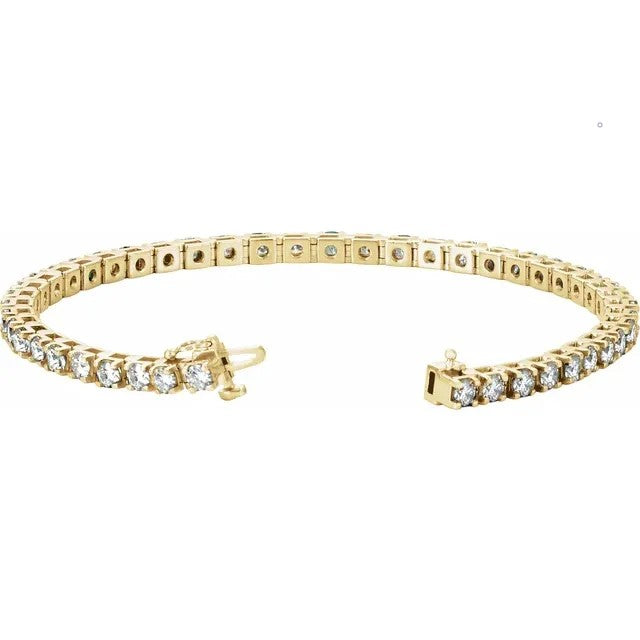 4 3/4 Natural Diamond Line Bracelet