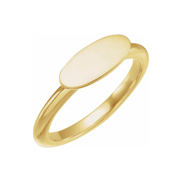 Engravable Oval Signet Ring