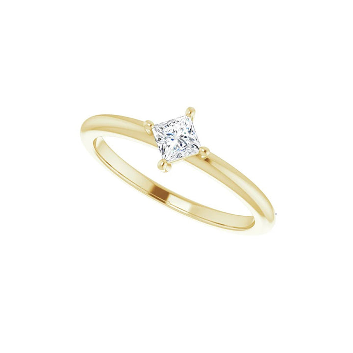 Natural Square Diamond Stackable Ring