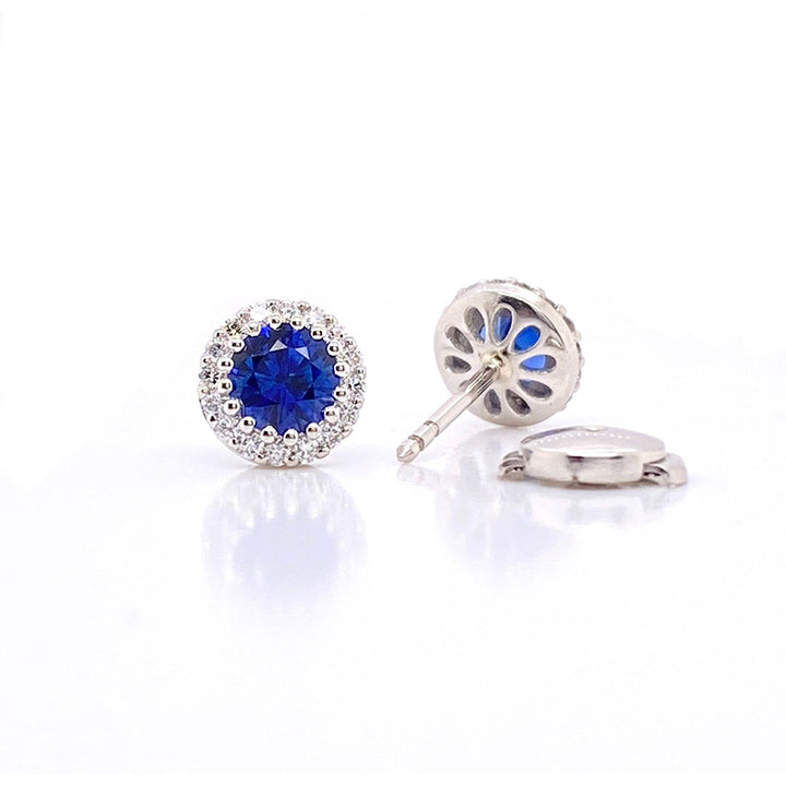 Sapphire and Diamond Earrings