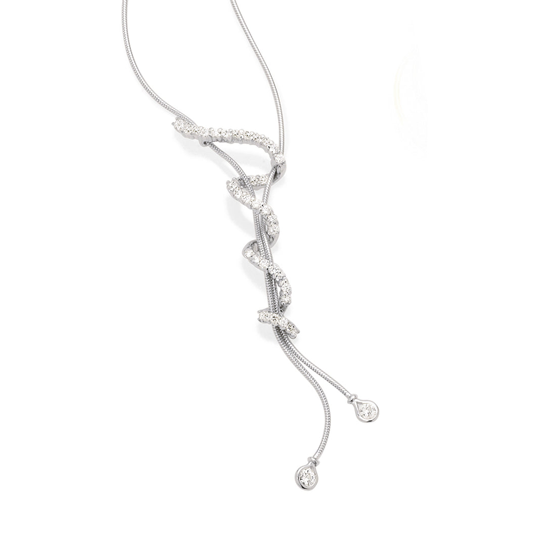 Squiggle Diamond Necklace