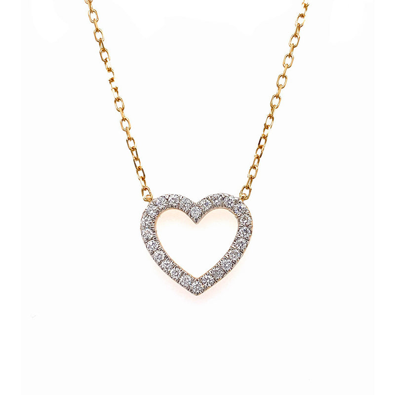 Diamond Open Heart Necklace