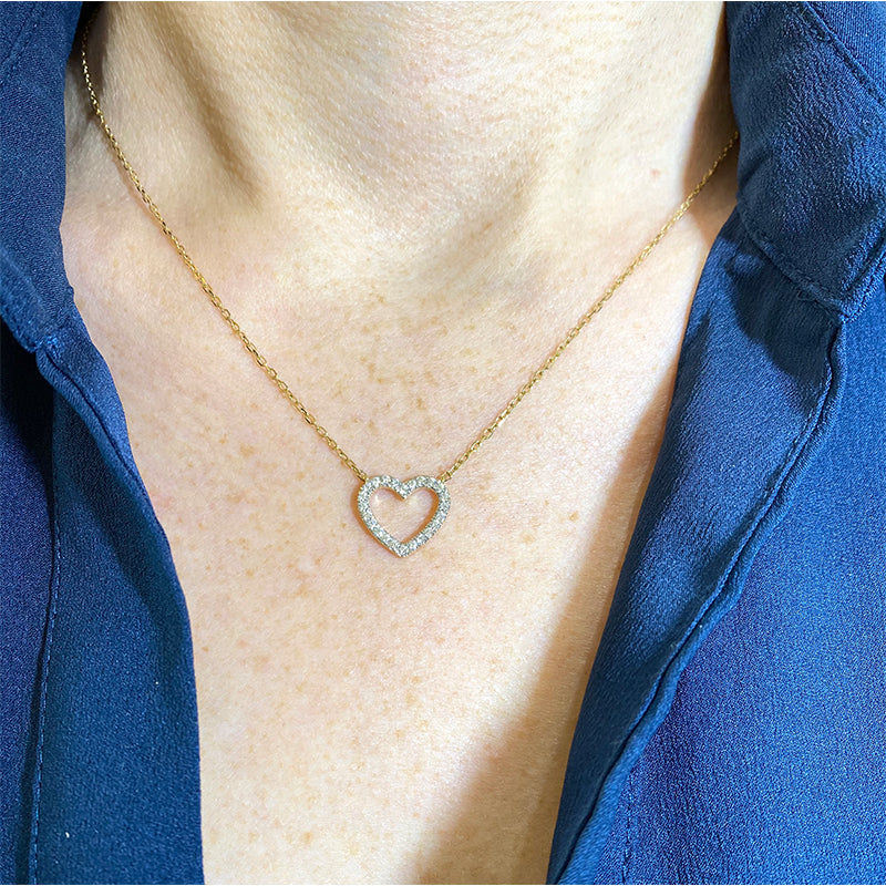 Diamond Open Heart Necklace