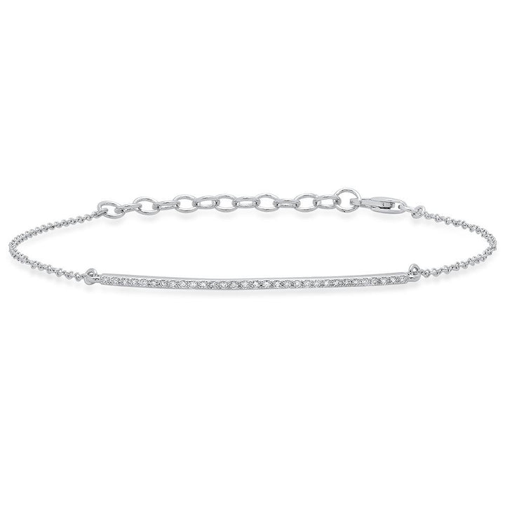 14KW Diamond Bar Bracelet