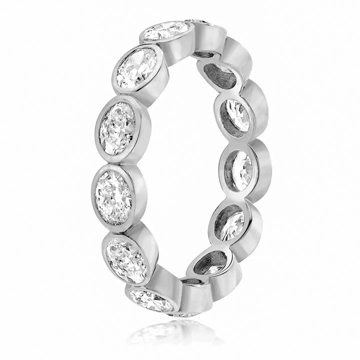 East West Oval Bezel Eternity Band