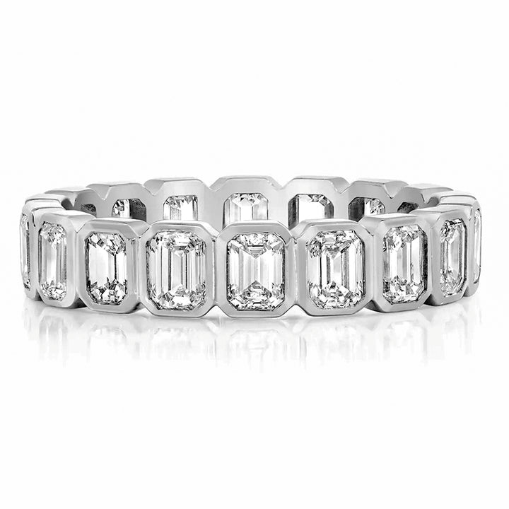 Emerald Bezel Eternity Band